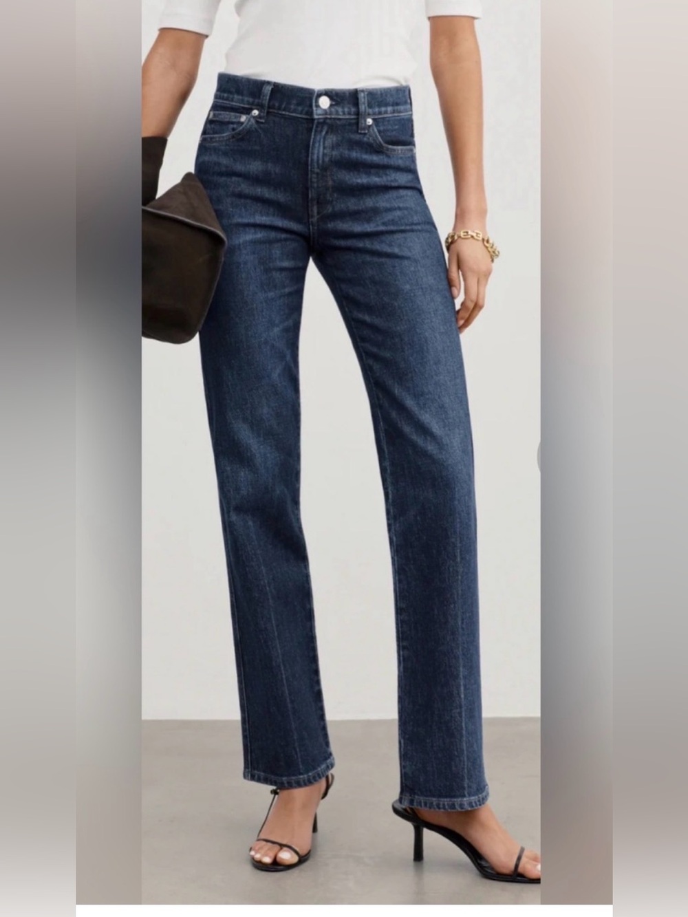 AYR Womens The Legend Straight Leg Jeans Size 29L Blue Skyscraper Dark Wash